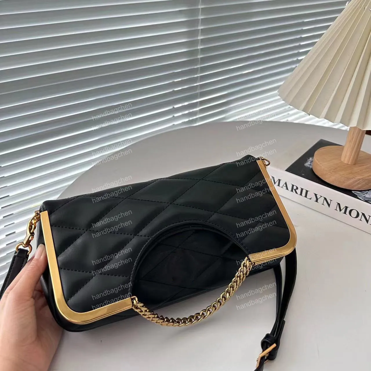 Luxe Crossbody Designertassen Dinertas Handtassen Portemonnees Schouder Luxe Dames Messenger Pochette Leren Clutch Leren ketting zwart