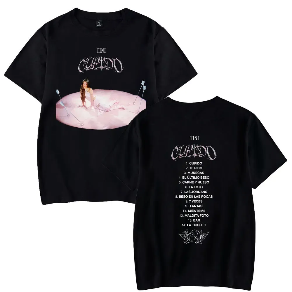 Tini Stoessel Merch T-Shirt 2023 Tini Tour Overdimensionerad T-shirt Kvinnor Män Summer O-Neck Kort ärm Rolig t-shirt grafisk tees