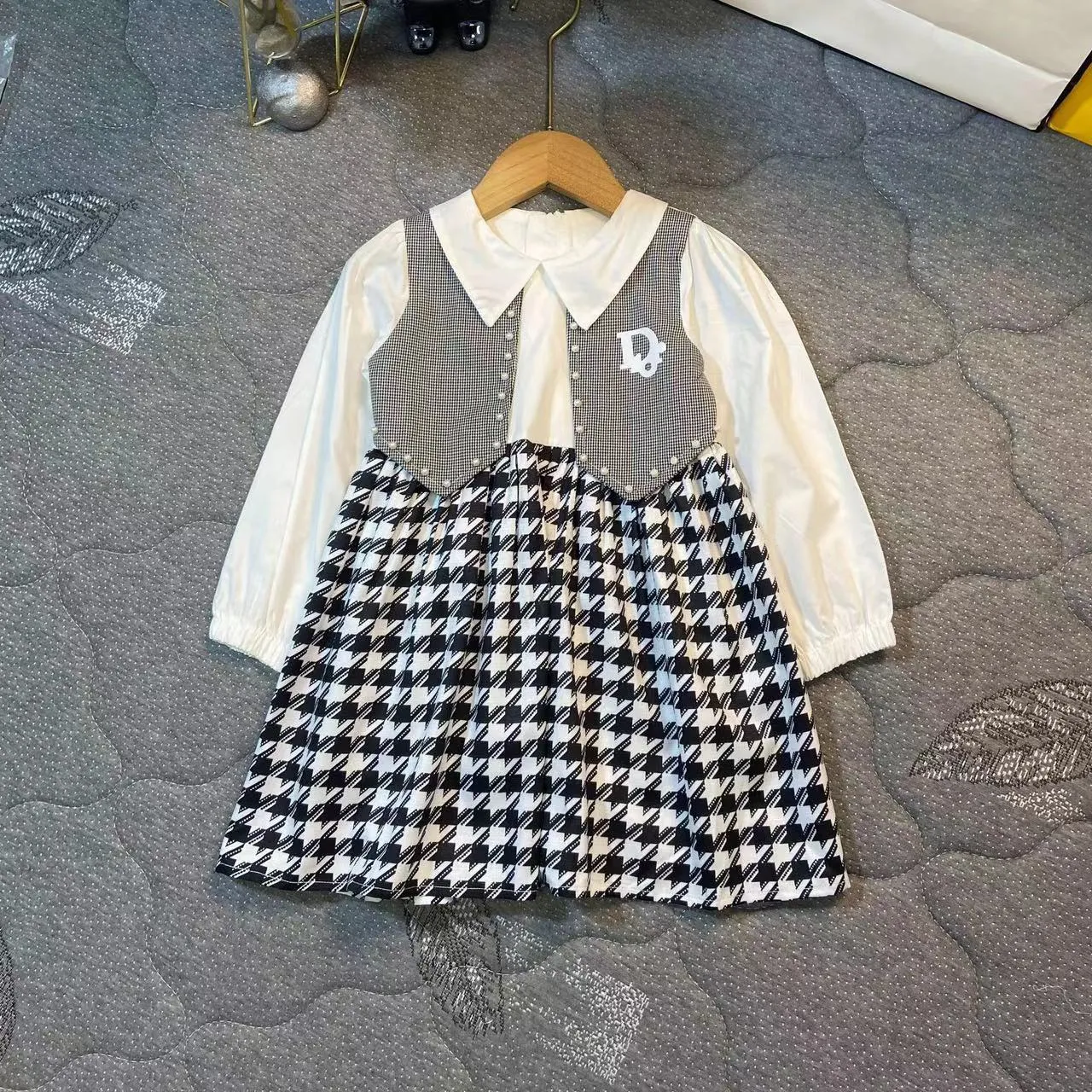 navy blue dress for baby girl Bamboo Twirl Ruffle Dress-Toddler, Girls, Kids main image 1
