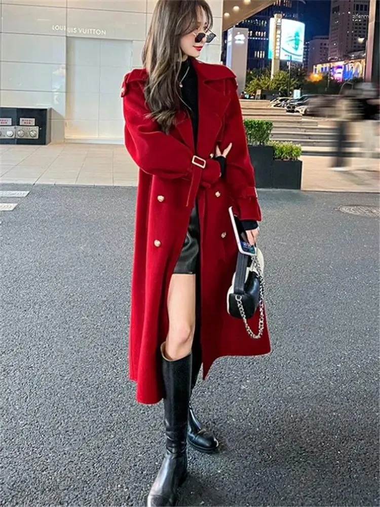 Red trench coat women new arrivals