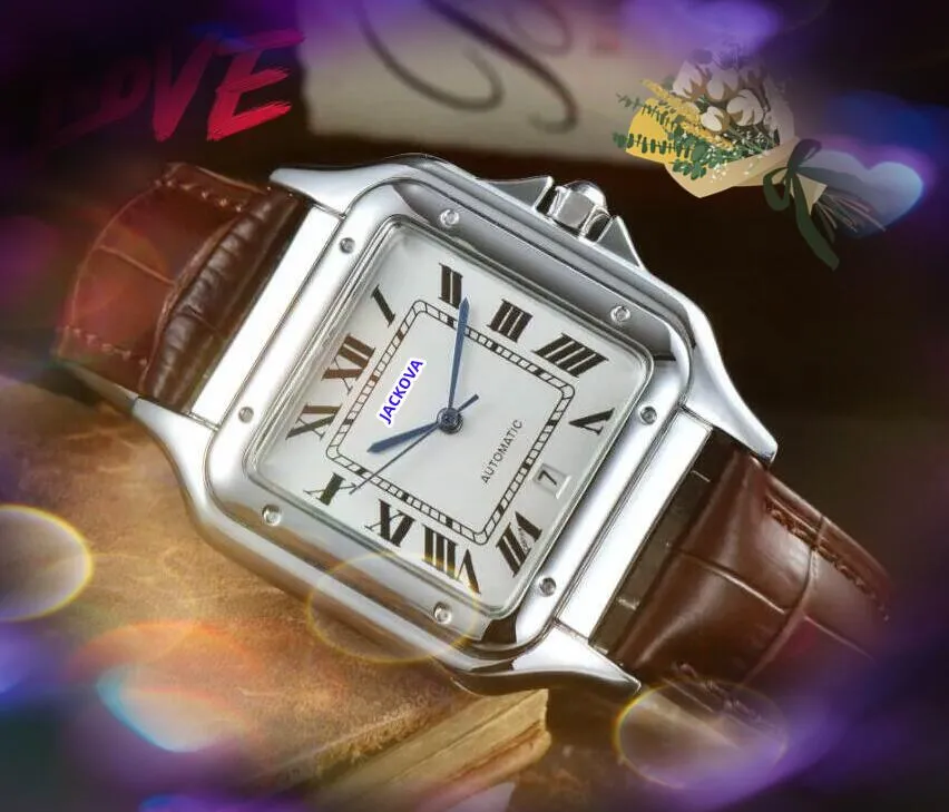 Bestverkopende waterdichte horloges Cool heren quartz uurwerk vierkante romeinse klok met eenvoudige wijzerplaat zakelijk zwitserland jaarlijkse explosies highend tijd horloges geschenken