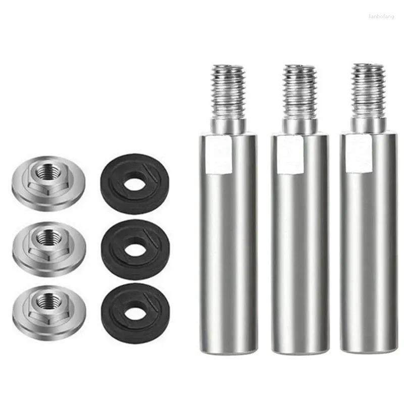 1Set Extension Rod Angle Grinder Shaft Joint M10 Tooth Modified Grinding Tool Set Silver