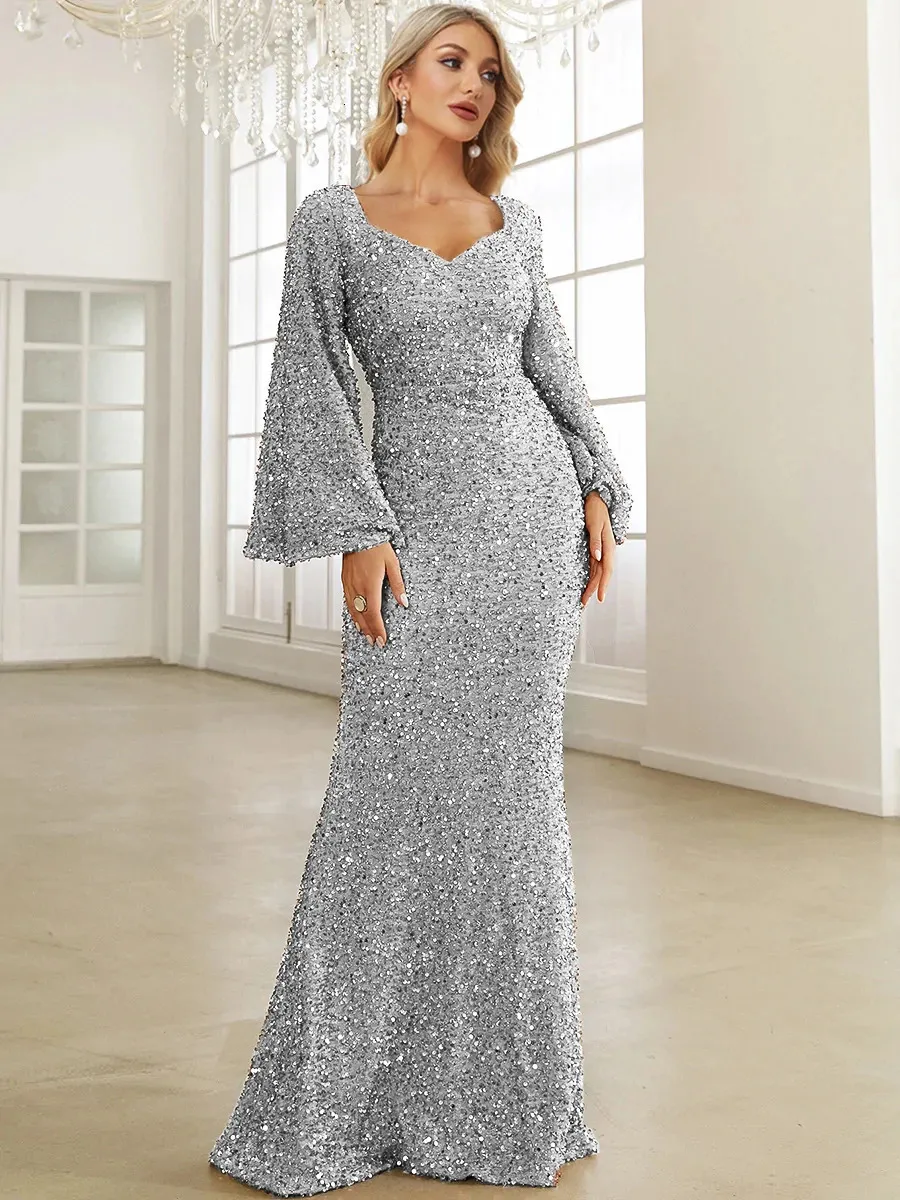 chinese dress ladies Milly Silver Sequin Dress – Born Into Money main image 0