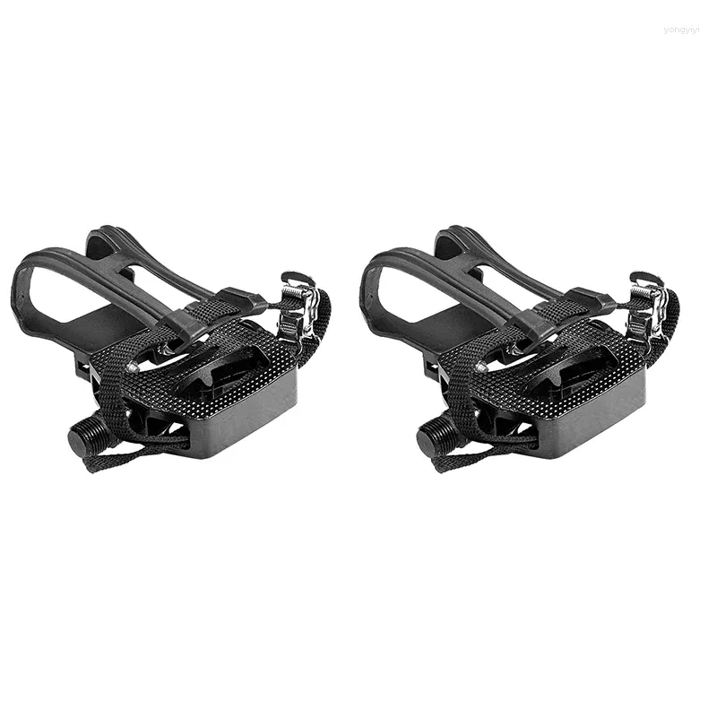 Bike Pedals Spinning Pedal Aluminum Alloy SPD With Toe Clips & Cleats Bicycle Accessories For Spin Exercise Bikes