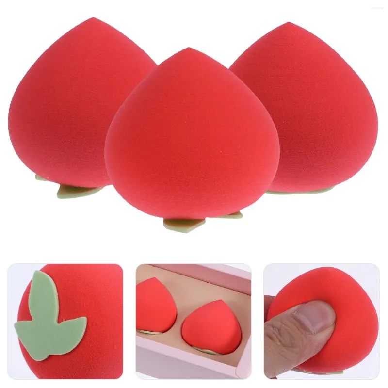 Esponjas de maquiagem 3 Pcs Blender Fruit Beauty Sponge Puff Girl Applicator Tool Miss