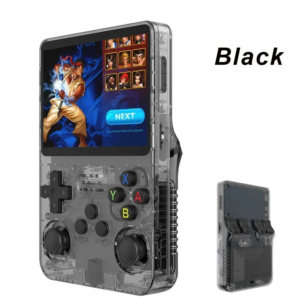 Console Rétro Portable R36S – Écran IPS 3.5″ – 3500 MAh – 128 Go – 20 000+ Jeux Préchargés – Système Linux – RK3326