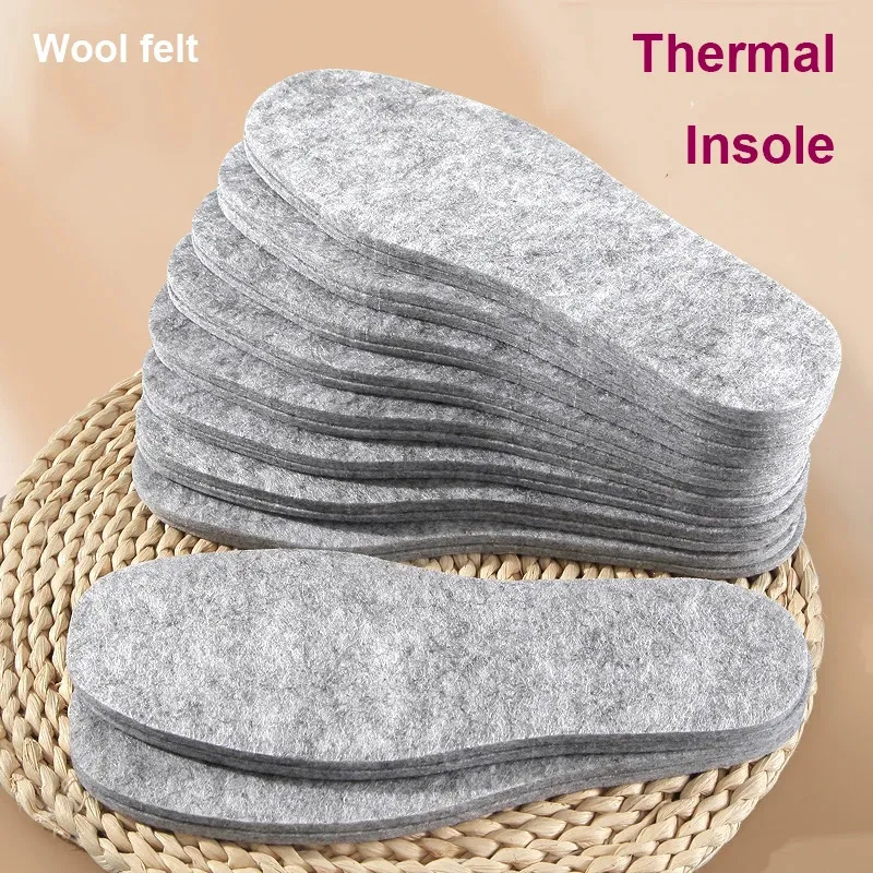 靴部品のアクセサリーは羊毛を厚くした温度インソール通気性冬を維持する温かいブーツパッド靴底汗吸収剤インサート231030