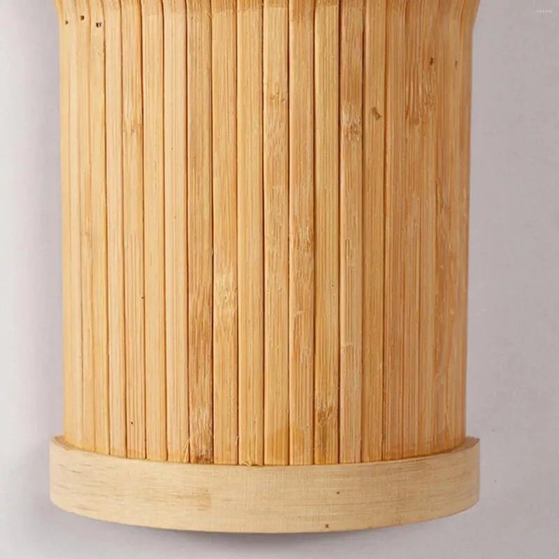 Vägglampa Hållbart bambu hängande ljus med luktfria och giftiga material antikorrosionskronor