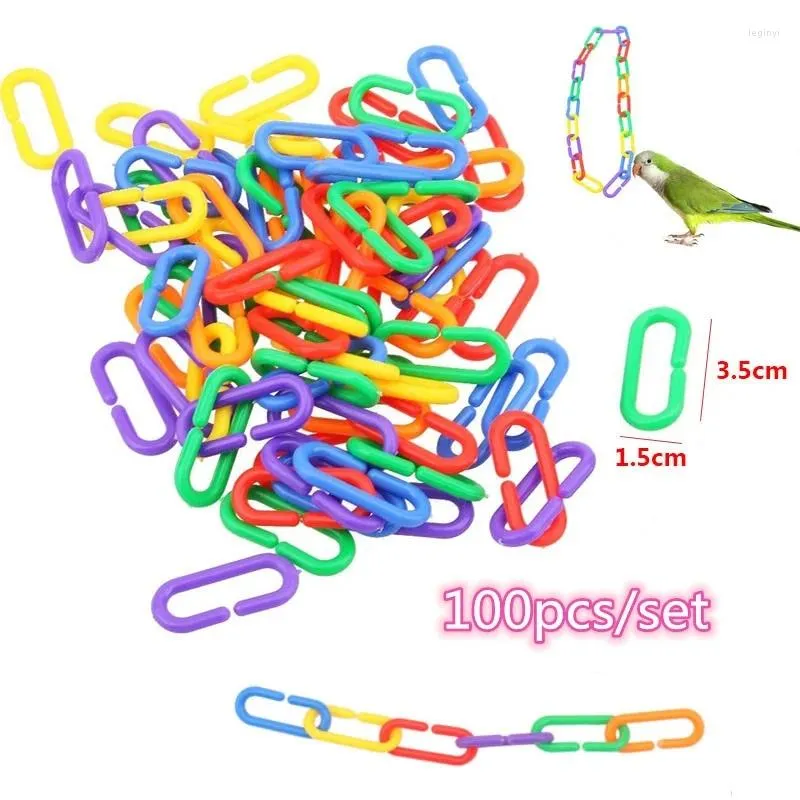Other Bird Supplies 100Pcs/set Parrot Chewing Plastic Toys