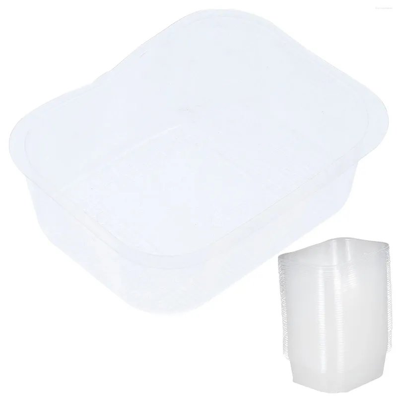 Borden 200 stuks doorzichtige dessertcontainers Mung Bean Cake Blister binnenbak Plastic maan