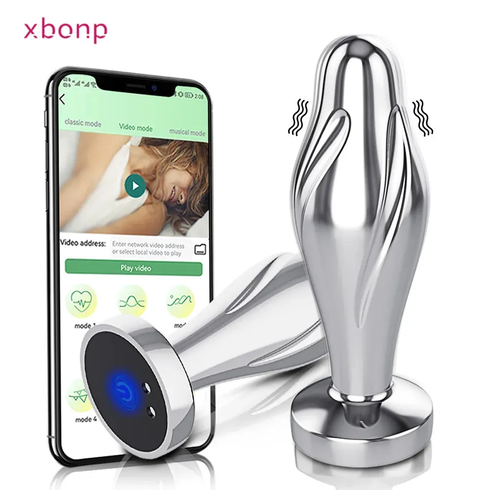 Vuxna leksaker bluetooth app anal plug vibrator trådlös fjärrkontroll rumpa plug prostata massager anal tränare sex leksaker för kvinnor män vuxen 231030