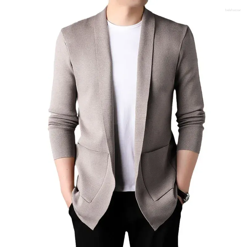 Pulls pour hommes 2023 Automne Hiver Marque Mode Tricot Hommes Cardigan surdimensionné Pull Tricot Casual Manteaux Coréens Veste Hommes Vêtements