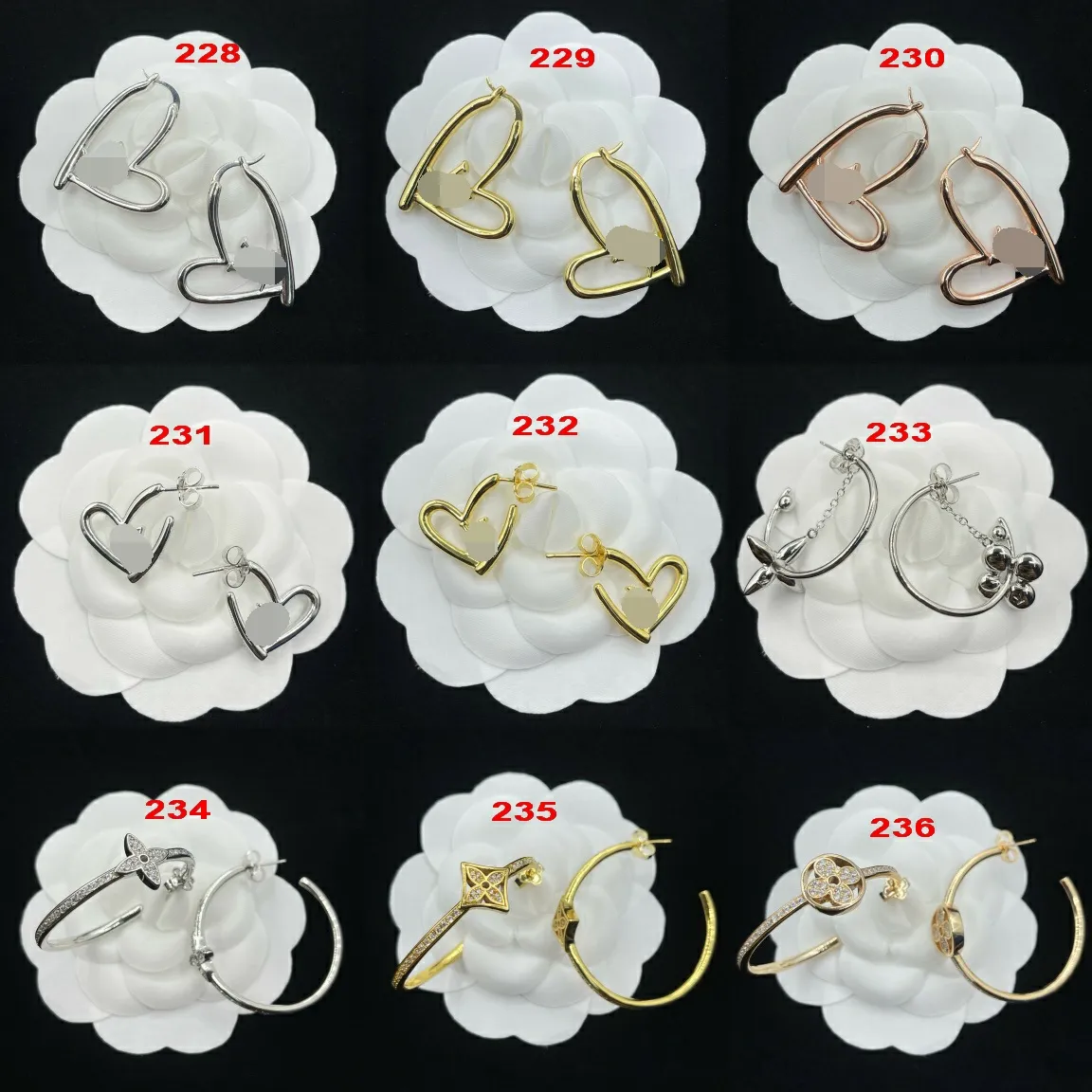 Peach Heartr Letter Ear Stud Earrings for Woman Earring Fashion Styling Classic Products Personlig födelsedagspresent Jewerlry Tillbehör Zuhe 29