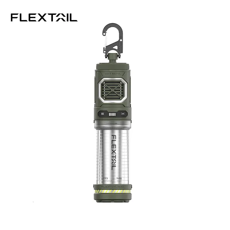 Lägermöbler flextailgear Tiny Repel Mosquito Repellent Lamp Lightweight Outdoor Gadget med uppladdningsbart 4800mAh -batteri för camping 231030