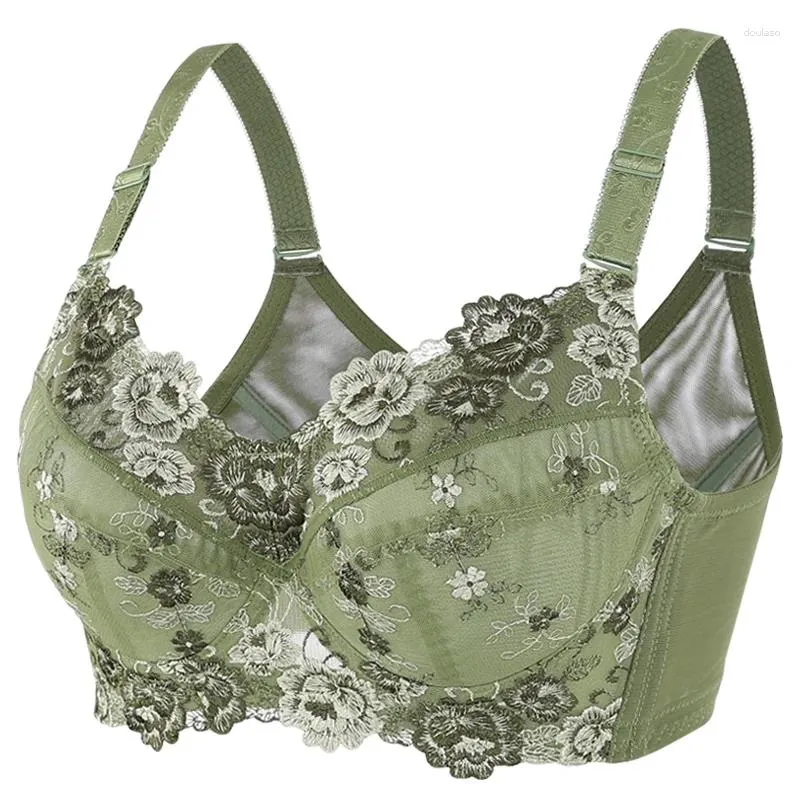 Women's Underwire Full Coverage Floral Sheer Lace No Padding Bra