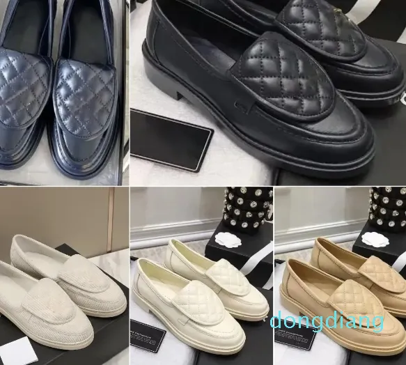 أحذية كرة السلة مصممة غير رسمية من المنصة نساء Loafer Lambskin Luxury Leather Leather Size