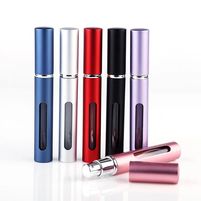 TAMAX PF009 1PC 5ml 6 Colors Mini Portable Travel empty Refillable Perfume Atomizer Bottle Perfume Bottle For Spray Scent Pump Housing