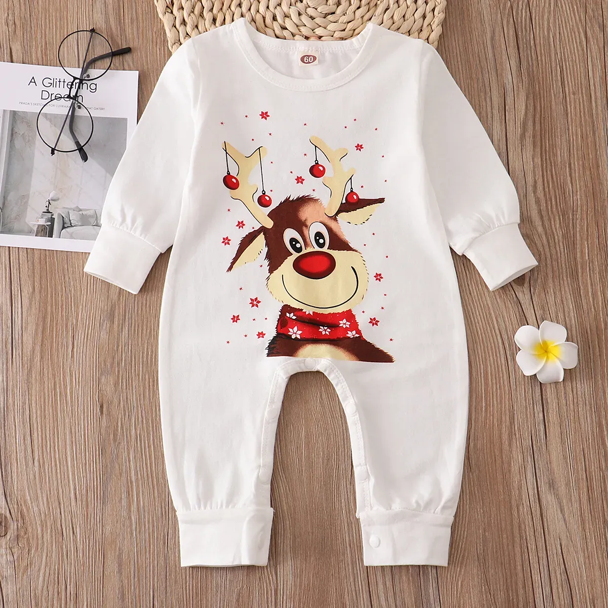 Xmas Family Matching Pajamas Set Cute Deer Adult Kid Baby Family Matching Outfits 2022 Christmas Family Pj`s Dog Clothes Scarf 1030