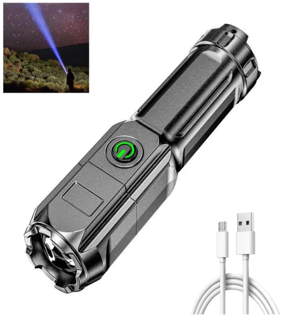 El feneri güçlü ışık şarj edilebilir zoom dev parlak xenon özel kuvvetler ev açık hava taşınabilir LED aydınlık flashlight5821388