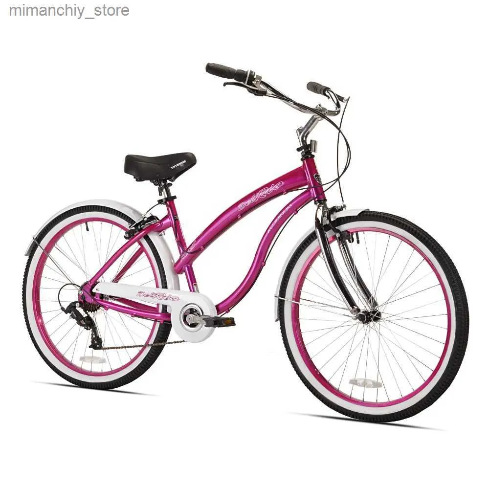 Bikes Kent 26" Del Rio Women's Cruiser Bike Magenta Alloy Rims Bicycle Q231030