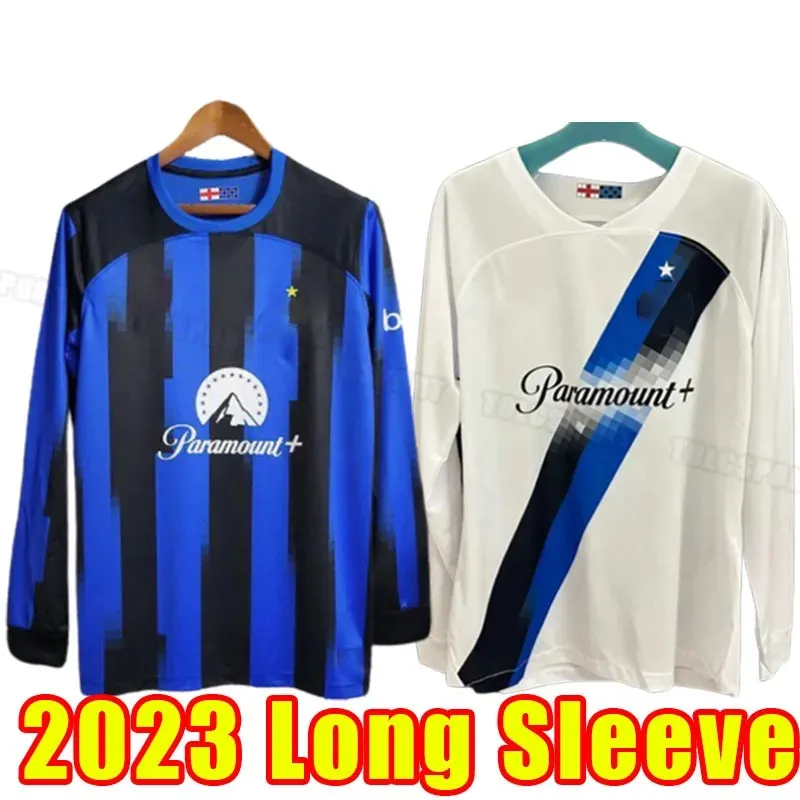 Lautaro Martinez Inter 23 24 24 Uzun Kollu Futbol Jersey Milans Federico Dimarco Davide Frattesi Yann Sommer Matteo Darmian Nicolo Barella Internazionale Home Away