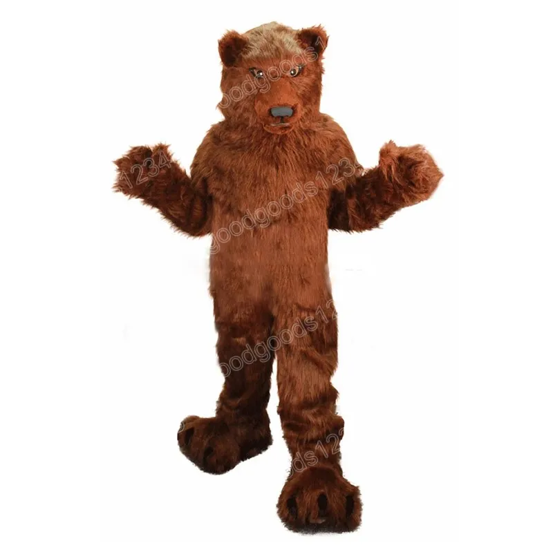 Christmas Grizzly Bear Mascot Costumes Halloween Fancy Party Dress Cartoon Character Carnival Xmas Advertising Birthday Party Costume Outfit
