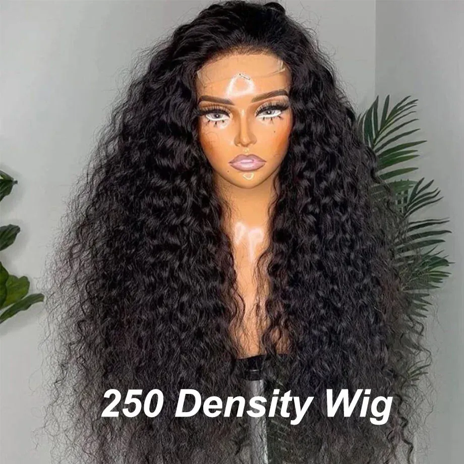 Synthetic Wigs 250 Density Curly Lace Front Human Hair Hd 30 Inches 13x4 Frontal Wig Water Wave Brazilian Pre Plucked For Women 231027