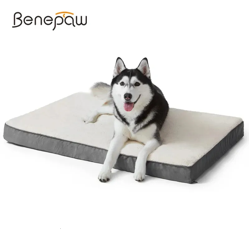 Ручки для конур Benepaw, ортопедическая кровать для собак из пены с эффектом памяти для маленьких, средних и больших собак, прочный удобный коврик для домашних животных, съемный чехол, подушка для щенков, матрас 231030