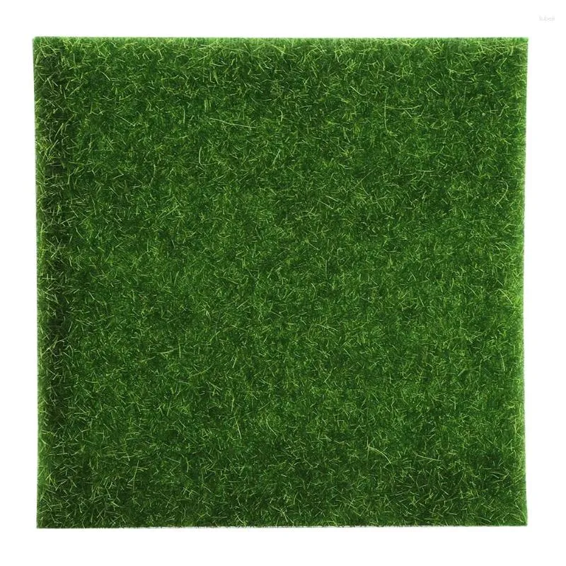 Decorative Flowers 10 PCS Artificial Grass Mat Turf Lawn Garden Micro Landscape Ornament Home Decor Synthetic