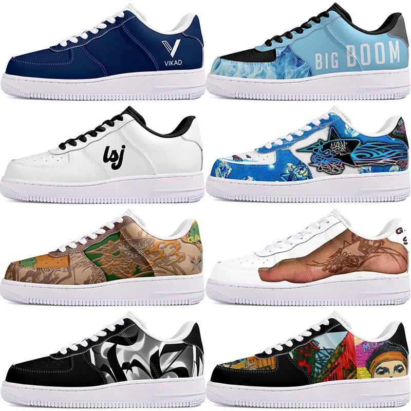 DIY Sapatos Inverno Verde Adorável Outono Mens Lazer Sapatos Um para Homens Mulheres Plataforma Casual Sapatilhas Clássico Branco Limpo Dos Desenhos Animados Graffiti Treinadores Esportes 32324