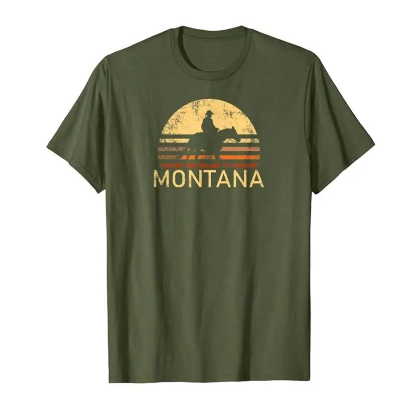 Montana Cowboy Cowgirl Rancher Farmer Horse Lover T-shirt2489