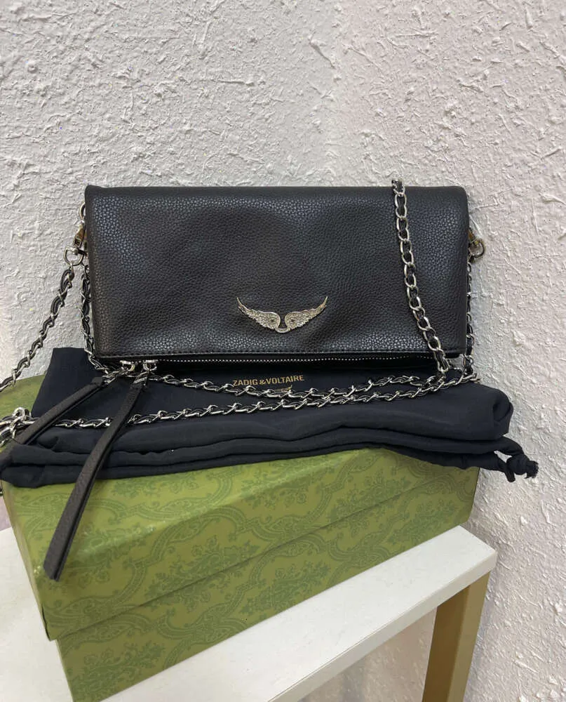 2023 Rock Swing Your Wings Voltaire Pochette Bag Genuine Leather Tote