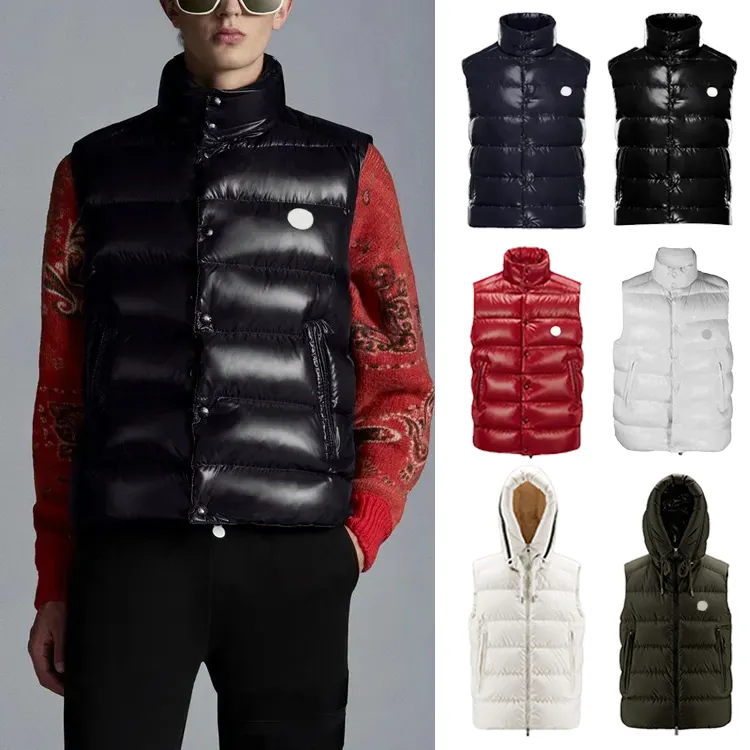 Designer Men gilet inverno giubbotti da uomo senza maniche giacca da puffer classica calda vento da girovagna da girovagno monclair