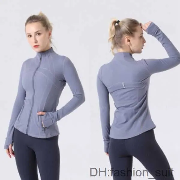 Chemises actives lululemens Fitness femmes tenue de yoga veste de sport col montant demi-fermeture éclair manches longues chemise de yoga serrée gymnase pouce manteau athlétique vêtements de sport 1 JM4Z