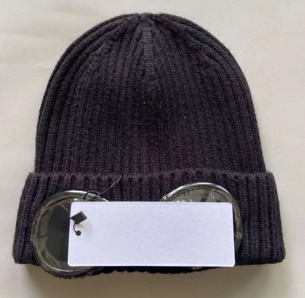 Beanie / Skull Caps Designer Duas Lentes Óculos Óculos Gorros Homens Chapéus de Malha Skull Caps Outdoor Mulheres Uniesex Winter Beanie Preto Cinza Bonnet 2023 5ess0235