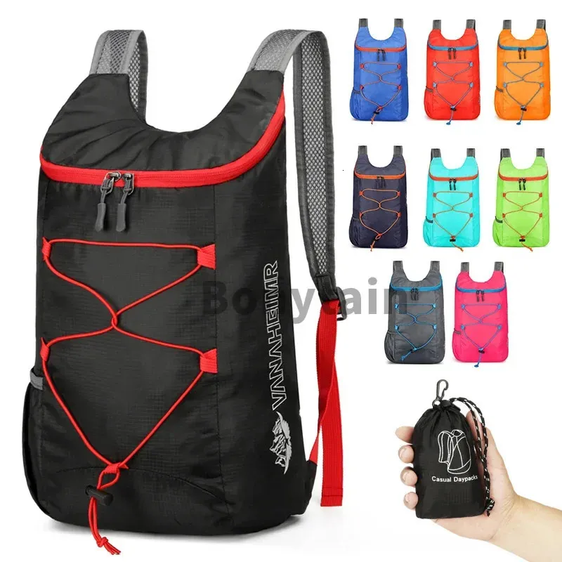 Sacs de plein air Packable Sac à dos Grande capacité Pliable Camping Anti-éclaboussures Voyage Randonnée Sac à dos Sac de sport pour hommes femmes 231030