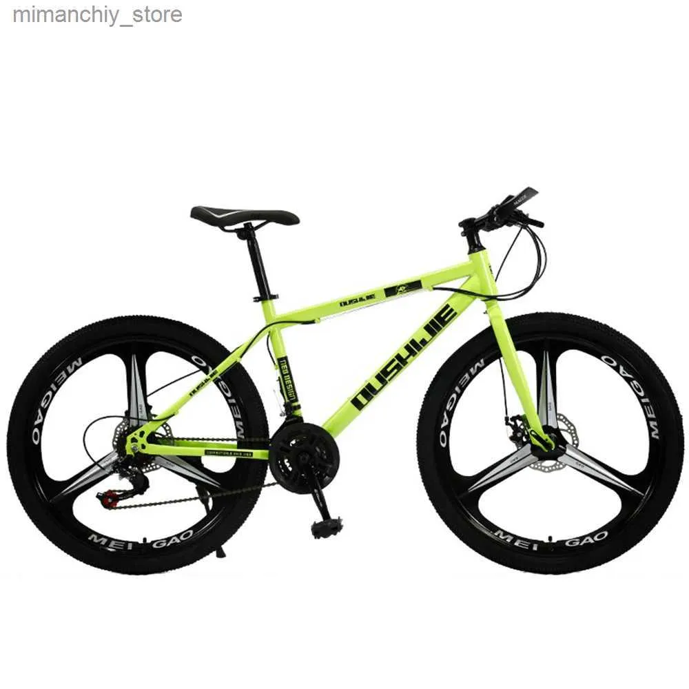 Велосипеды 26-дюймовый велосипед 24/27-скоростной велосипед для взрослых с демпфированием передней вилки Износостойкая противоскользящая шина Рама из высокоуглеродистой стали Горный велосипед Q231030