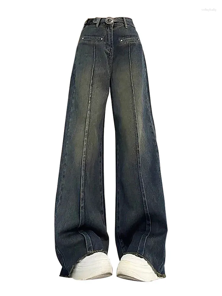 Y2K Wide Leg Jeans for Women - High Waist Vintage Denim