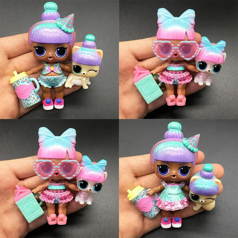 Actiespeelfiguren LOL-poppen Pet Teal Sprinkles-figuur en roze Miss Par tay Limited Edition-accessoires Kinderspeelgoed Verjaardagscadeau 231030