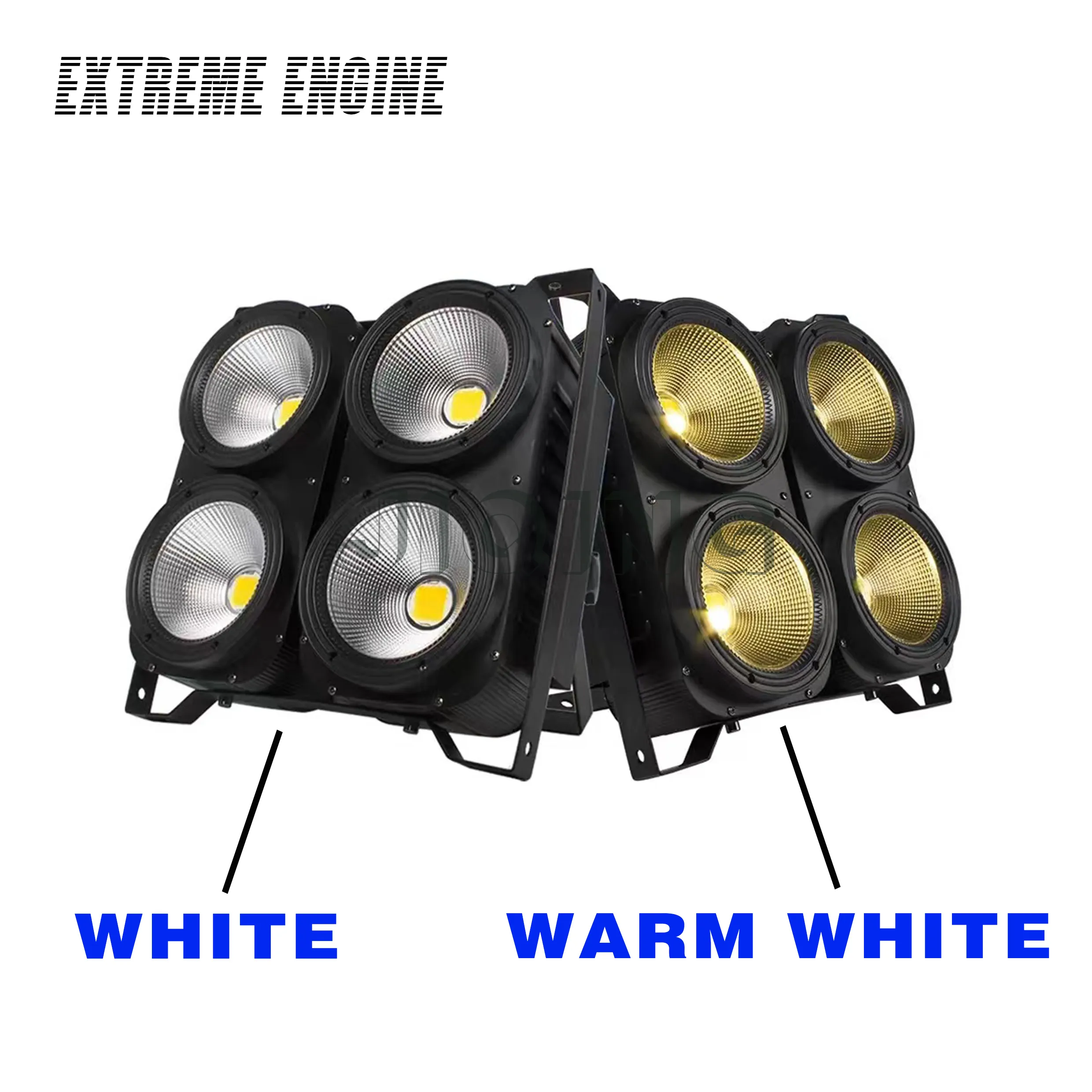 4 Eyes 100W COB Par Light LED Cold Warm White 2IN1 Audience Blinder Combination DMX Stage Light Par for Wedding Party DJ Disco