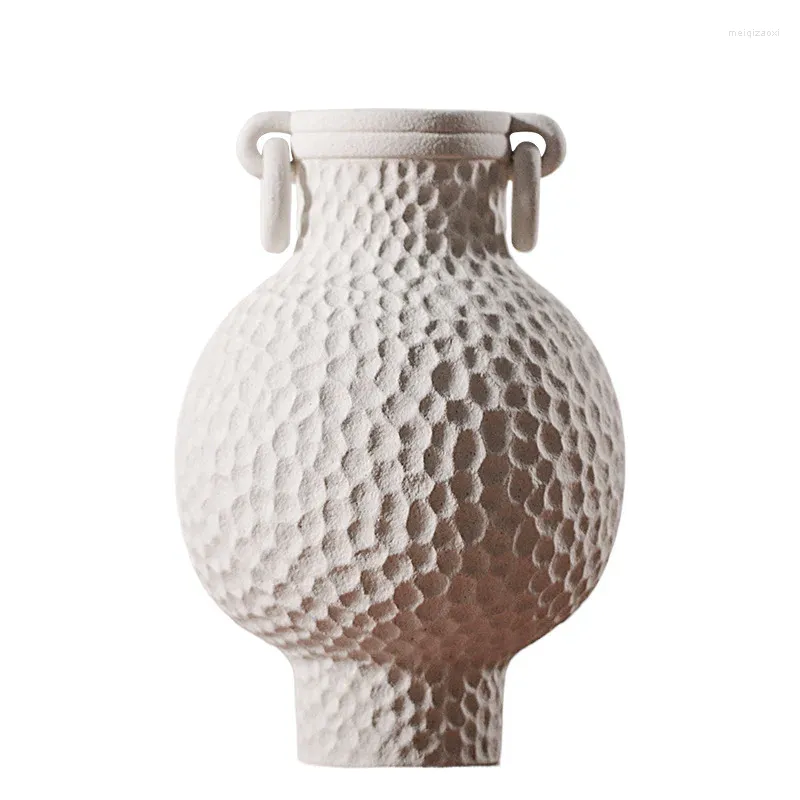 Vases Ceramic White Vase Hydroponic Dry Flower Device Simple El Porch Decoration Creative Soft