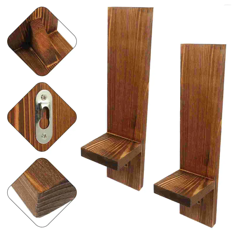 Candle Holders Floating Sconce Wooden Wall-mounted Wax Table House Decorations Home Holder