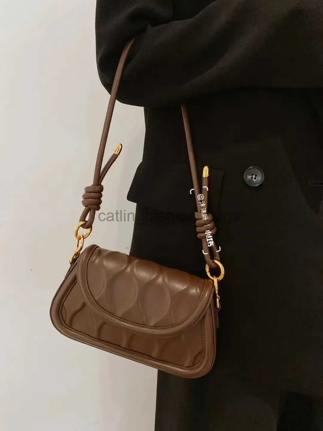 Axelväskor handväskor vintage brown soul väska kvinnors höst elegant ledare casual och väska kvinnors vintage casual underkläder väska walletcatlin_fashion_bags