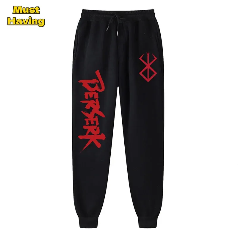 Men s Pants Anime Berserk Print Sweatpants for Men Athletic Joggers Trousers Spring Fall Casual Fleece with Pockets Cosplay Costume 231027