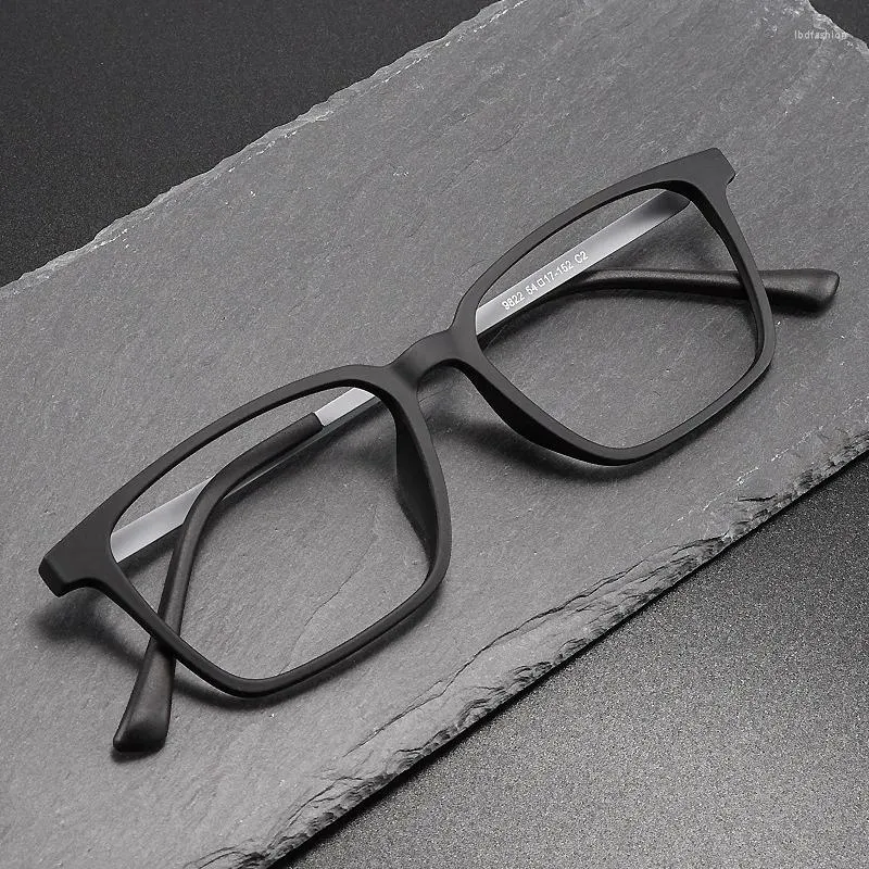 Sunglasses Frames Optical Prescription Black Eyeglass Frame Man Fashion Square Spectacle Ultra Light TR90 Pure Titanium Woman Myopia Eyewear