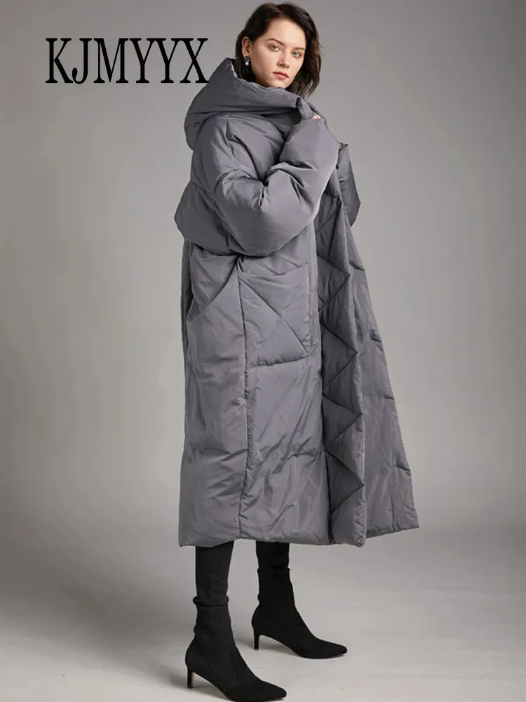 Женские пуховые парки S7XL больших размеров, зимнее пальто большого размера, теплое пальто на утином пуху, женская длинная пуховая теплая куртка с капюшоном, толстые теплые парки 231027