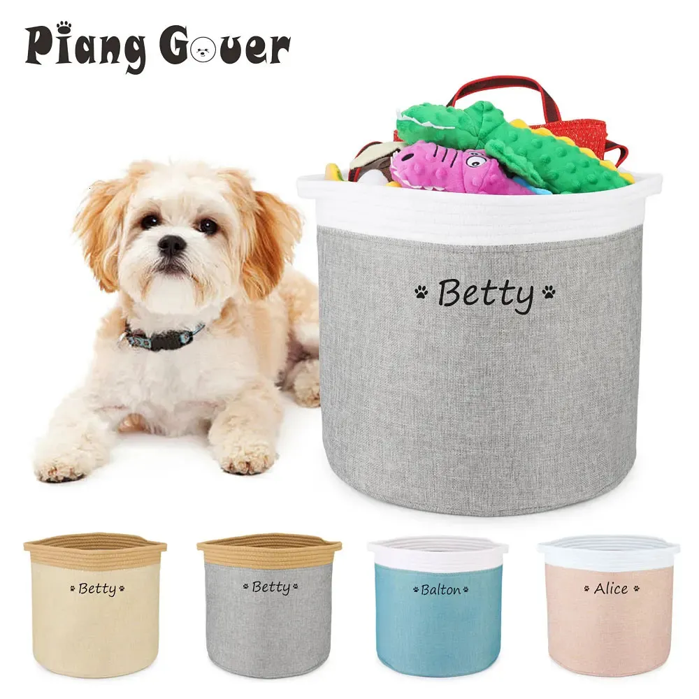 Dog Personalized Pet Toy Storage Box Basket For Clothes with