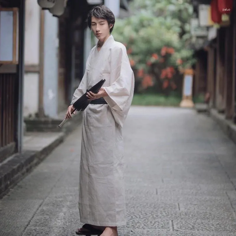 Etniska kläder japanska kimono traditionella samurai kostym asiatiska kläder haori obi yukata män japones karate ff2407