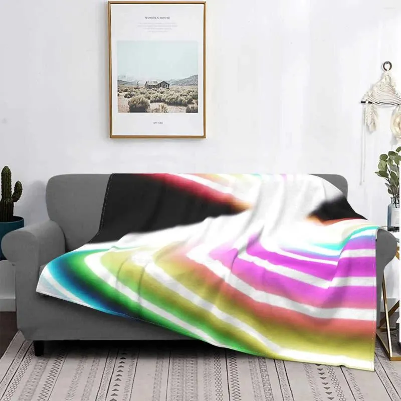 Cobertores sem título qualidade superior confortável cama sofá macio cobertor luz cores primárias arte abstrata