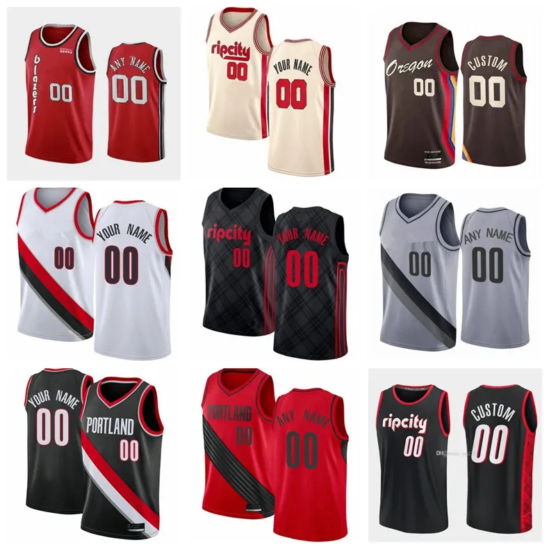 Maglie da basket personalizzate Uomo Donna Gioventù Portlands Anfernee Simons Trail Blazers Jrue Holiday Jerami Grant Shaedon Sharpe Deandre Ayton Jersey